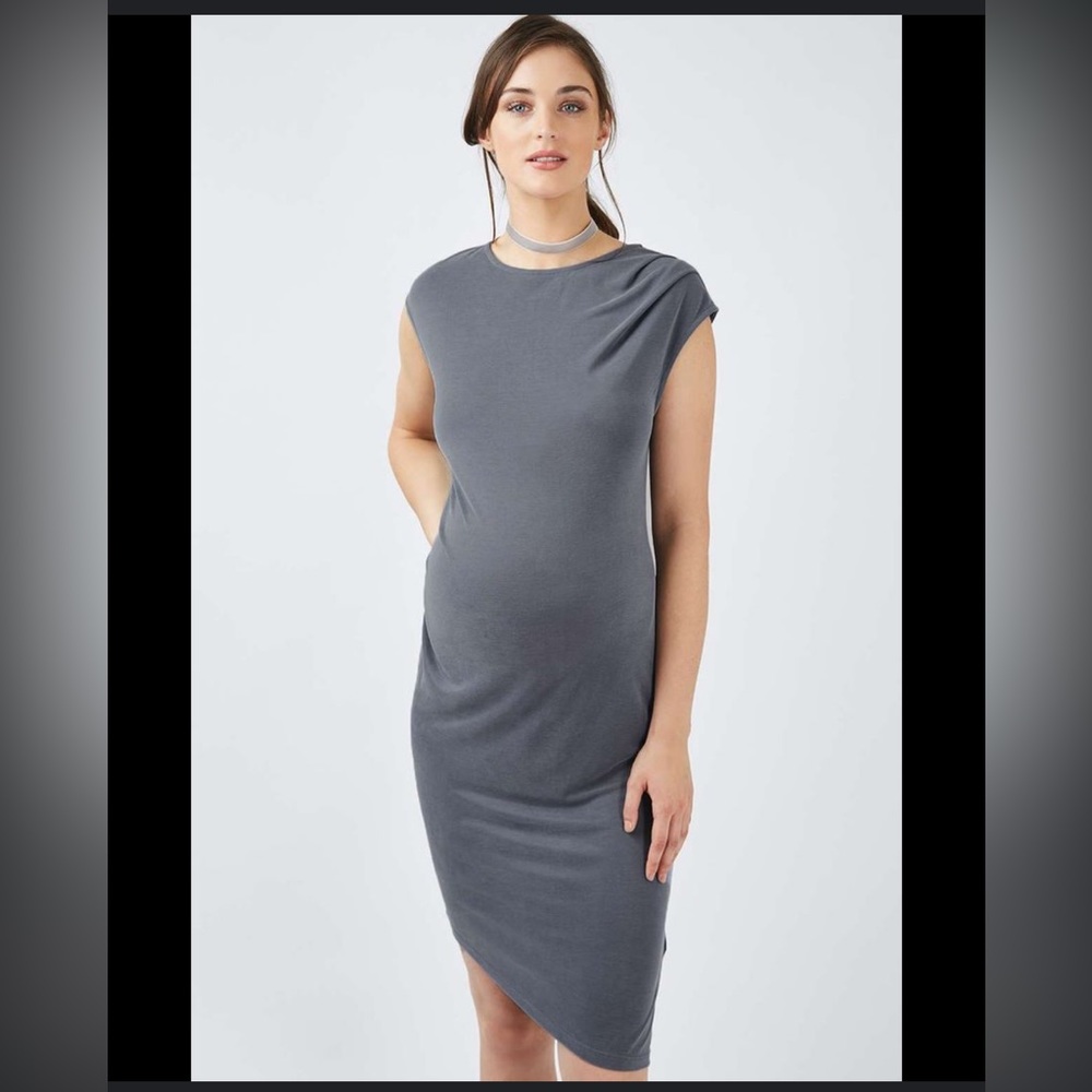 🩶 Topshop Maternity Asymmetrical Hemline Dress 🩶